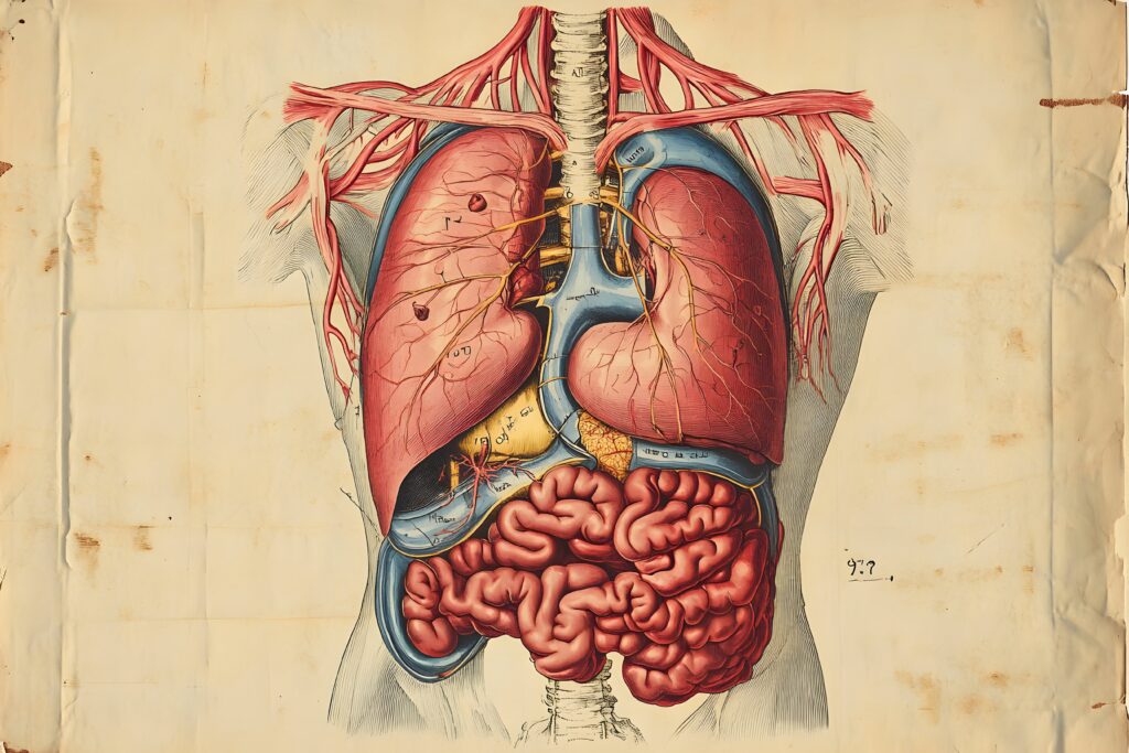dibujo de anatomia de estilo vintage