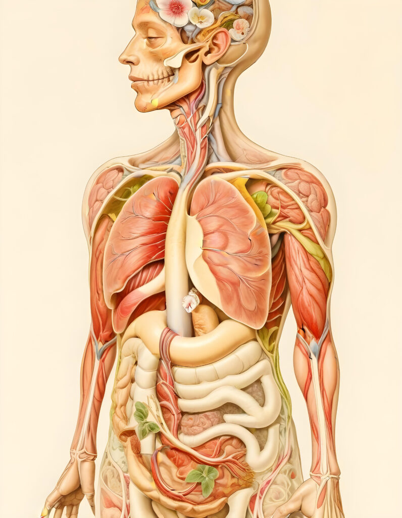 ilustracion de organos humanos de arte digital